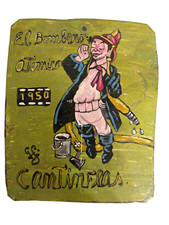 DE COLECCIÓN MX HP ESTAÑO RETABLO MEXICANO SUPER ESTRELLA CANTINFLAS en EL BOMBARERO ATOMICO 1950