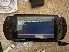 Sony PSP 1000 black console temperamental new battery needed recovery mode