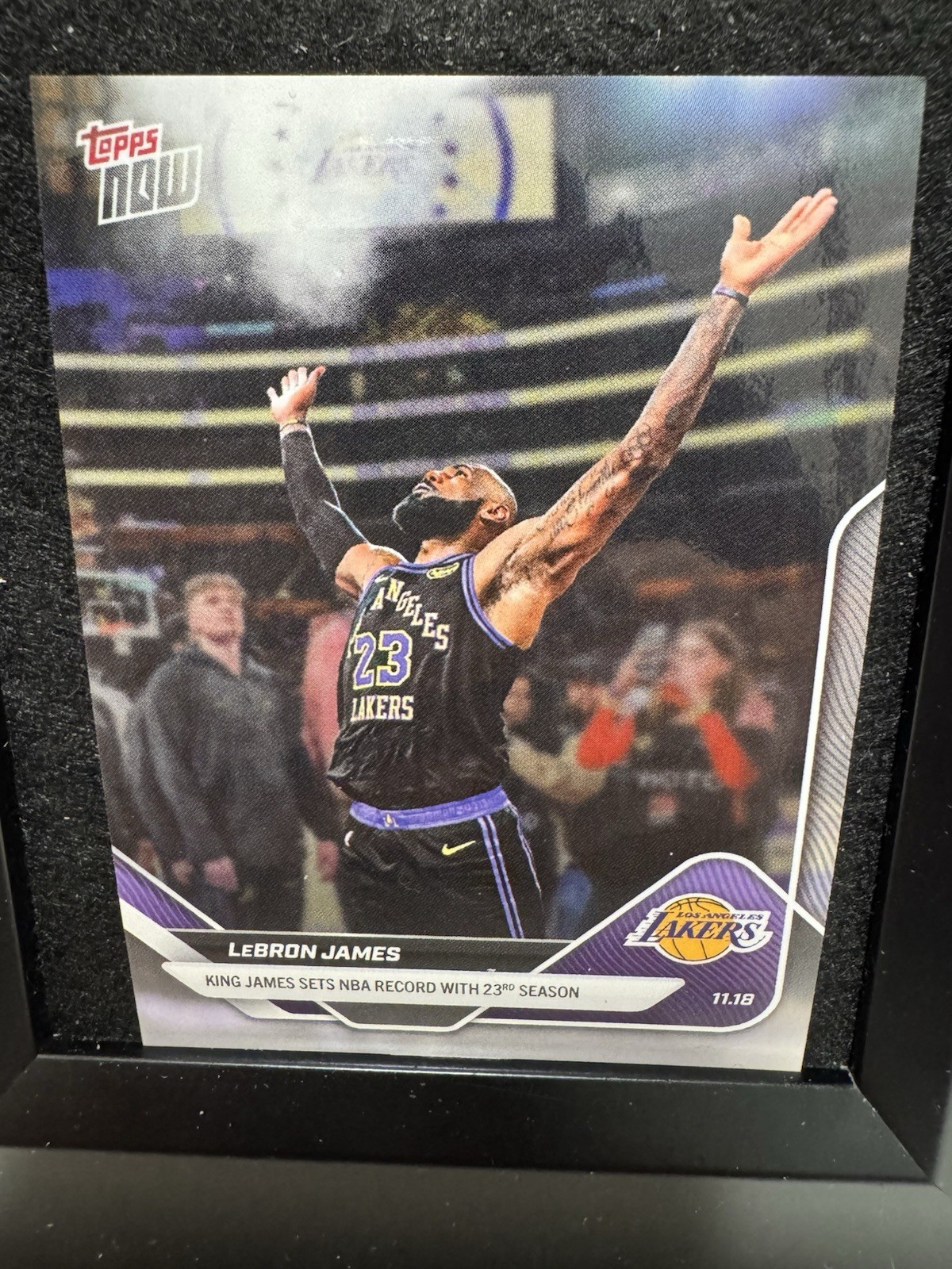 2025 Topps NOW NBA LeBRON JAMES Record 23rd Season #58