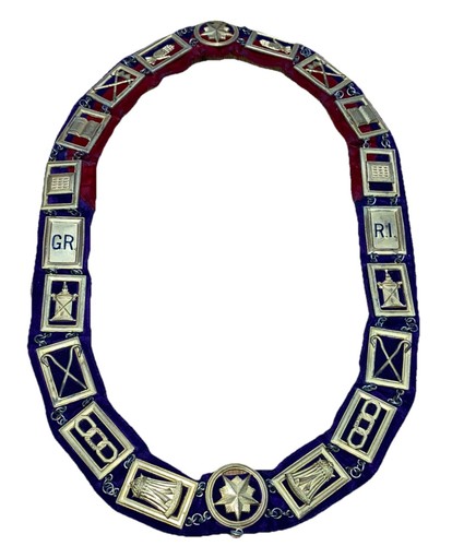 Antique Odd Fellows IOOF Masonic Medallions Chain Collar Harding Regalia Rare