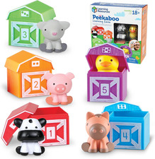 Peekaboo Learning Farm - 10 Pieces, Ages 18 Months Toddler Learning Toys, Count