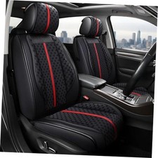 Car Seat Covers Full Set, Luxury Stylish Waterproof Faux FULL SET Black