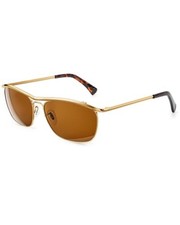 JIM HALO Aviator Sunglasses Men, Polarized Rectangle Sun Glasses Womens Brown