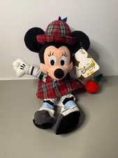Disney Minnie Mouse September Birthstone Plush Bean Bag Doll Plaid Dress