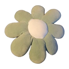 Flower Shape Green Pillow Plush 16 Inch Stuffed