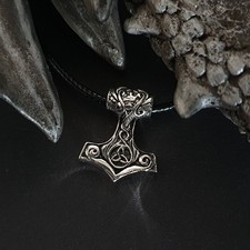 Thors Hammer Silber 925 Anhänger Mjölnir Kettenanhänger Wikinger Kette