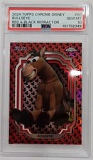 Rare 2024 Topps Chrome Disney #68 Bullseye Red & Black /28 PSA 10 POP 2
