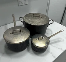 Vintage Magnalite GHC 6 Piece Set 1qt 3qt Saucpans & 7qt Stock Pot With Lids