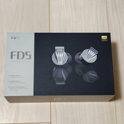 FiiO FD5 Flagship Hi-res Earphones Silver Used from Japan