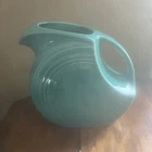 RARE Green Turquoise Fiesta Ware Homer Laughlin 7" Water Pitcher