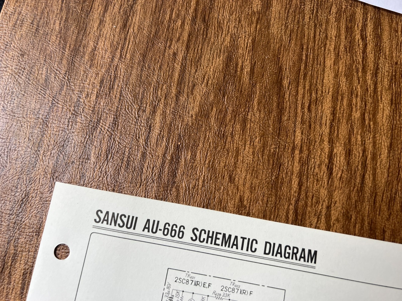 NICE Original Vintage SANSUI AU-666  Amplifier Schematic ONLY