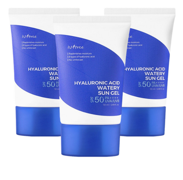 Isntree Hyaluronic Acid Watery Sun Gel SPF50+ PA++++ 50ml 3Pack / Tracking
