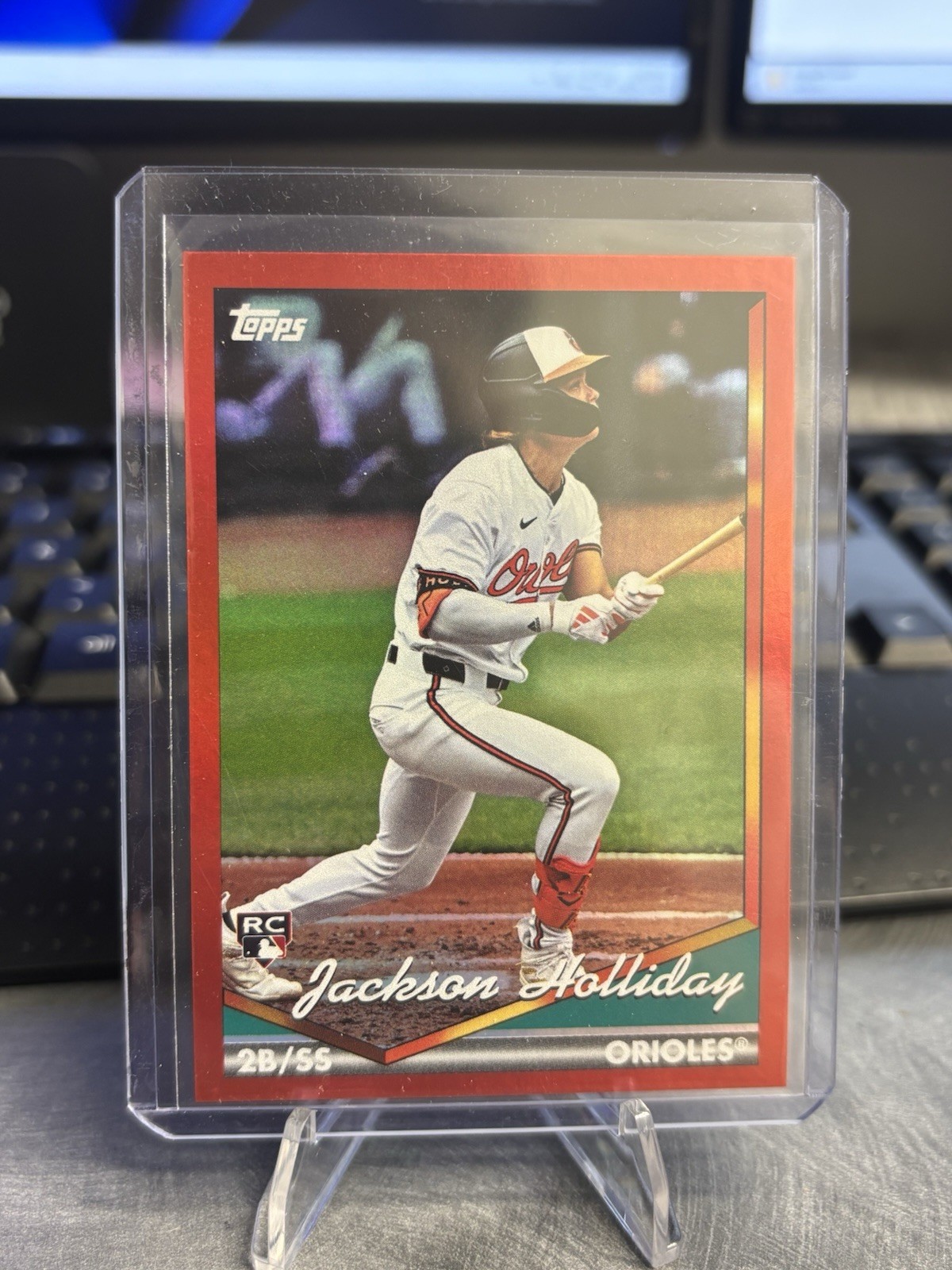 2024 Topps Archives - 1994 Topps Jackson Holliday #293 Red Hot Foilboard /50 (RC