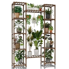 GENTINGBRO Large Plant Stand Indoor Outdoor 62.2“ Tall Plant Shelf Large Tier...