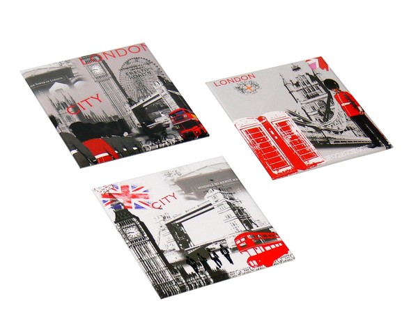 London City Magnete Set Magnetset Doppeldecker KüHlschrankmagnete Reise Souvenir-image