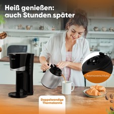 Clatronic Thermo-Kaffeeautomat KA 3327, 8-10 Tassen Kaffee (ca. 1 Liter), NEU