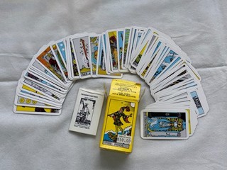 1971 Miniature Rider Waite TAROT DECK AG Müller Switzerland 78 Cards & Instruc