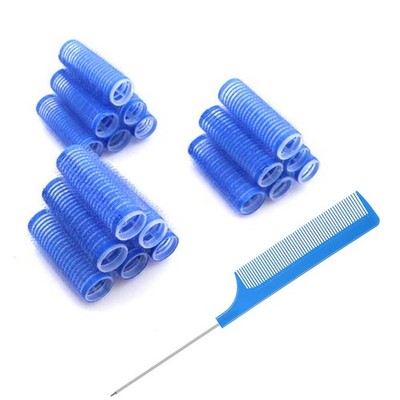 18PCS Self Grip Small Hair Curlers Heatless Roller Pro Salon DIY Curly