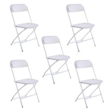  Set of 10  Commercial Plastic Folding Chairs Stackable Picnic Party Seats NEW