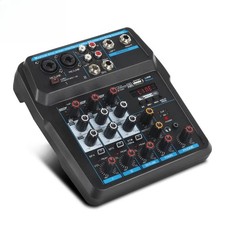 Premium Lightweight and Portable Mini 4 Channel Usb Audio Mixer Dj for Home bar