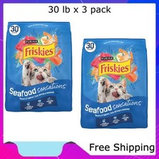 Purina Friskies Dry Cat Food Seafood Sensations With Salmon, Tuna, and Shrimp