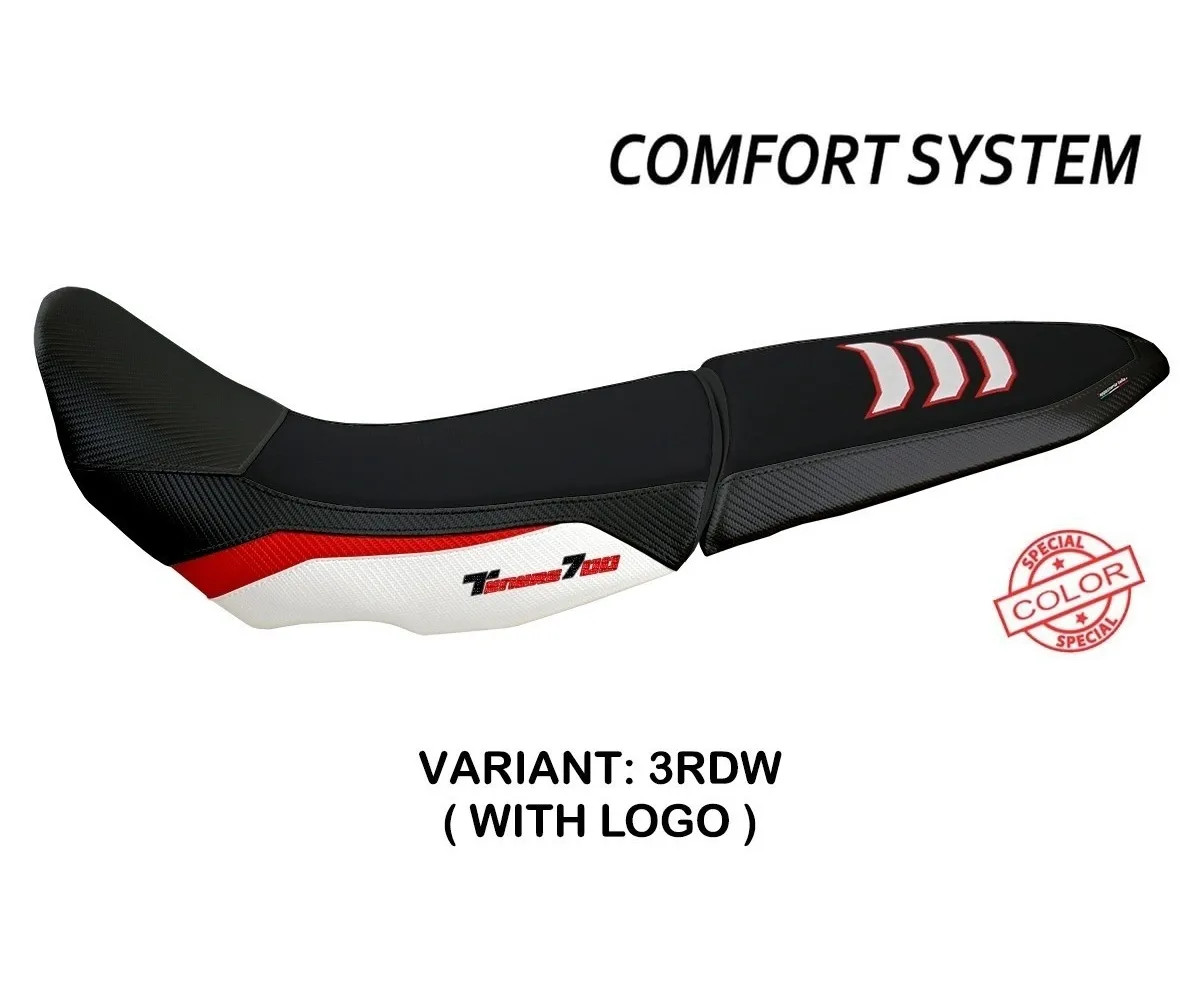 Seat cover Gulfi UGrip CS Red-Whi TPZ YAMAHA TENERE 700 sella dop 2019 2026 1IU