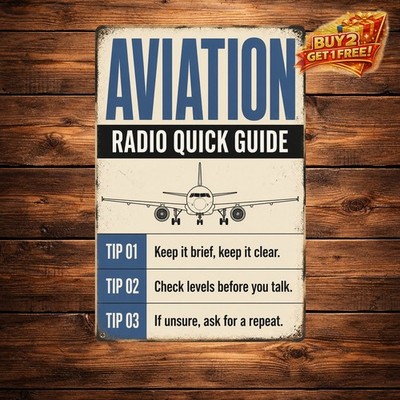 Aviation Cheat Codes Funny Pilot ATC Metal Tin Sign Gift Art