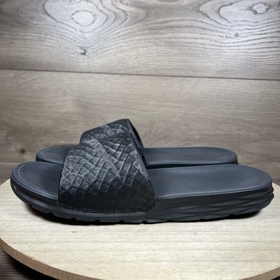 Nike Benassi Solarsoft 2 Comfort Slides Black Sandals 705474-091 Mens Size 10