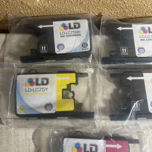 Lot Of 5 Pack LC75 HY Black & Color Ink Cartridge Set for Brother Printer - Picture 2 of 4