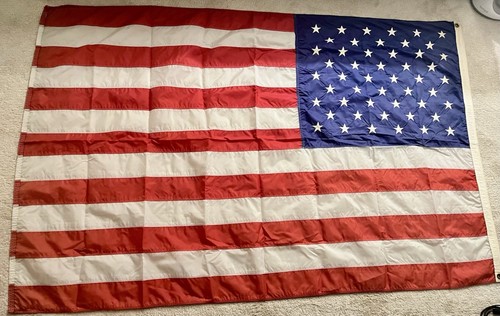 Vintage Bulldog USA 50 Star Flag 100% Cotton Bunting 4'x6' Dettra Flag Co - Picture 3 of 10
