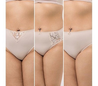 LITTLE ROSE 3 Jazzpants Mikrofasermischung 1x Basic 2x Spitze Puder Größe L