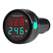 Digitales Voltmeter Thermometer 12V 24V 36V für Auto LKW Monitor