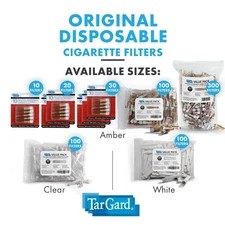 TarGard Amber Original Disposable Cigarette Filters - Block Guard Filter