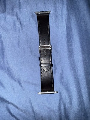 Apple Watch Hermes Noir Single Tour Leather Deployment Buckle Band