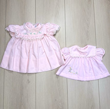 VTG Baby Togs Creation Pink Lace Embroidered Baby Dresses Lot 2 Philippines