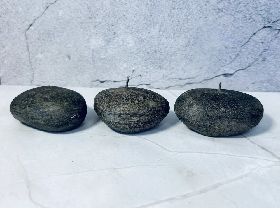 "Nuevo en caja trío de velas de cera flotantes River Stone por etiqueta 3""L x 2,5""W" Foto 2 de 4
