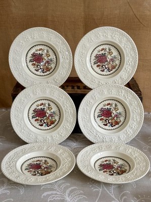 Wedgwood Wellesley Bullfinch 9,5'' Suppenteller / Dessertschalen D93217 TOP! 