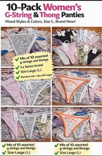 New Wholesale Lot 10 La Senza Women G-String Thongs Panties Underwear  Large L