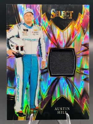 2024 Panini Select Austin Hills S-AHL Race-Used Patch Flash Prizm