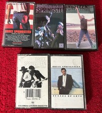 Bruce Springsteen 5 Cassette Lot Born to Run In The USA Live/1975-85 Tunnel Love