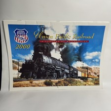 Union Pacific Railroad 2000 Calendar Art Century of Railroading 1900 - 2000 EUC