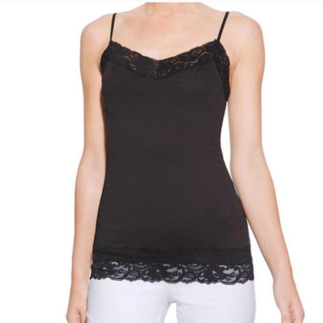 White House Black Market Lace Trim Cami Tank Top Women’s Small New W/ Tags