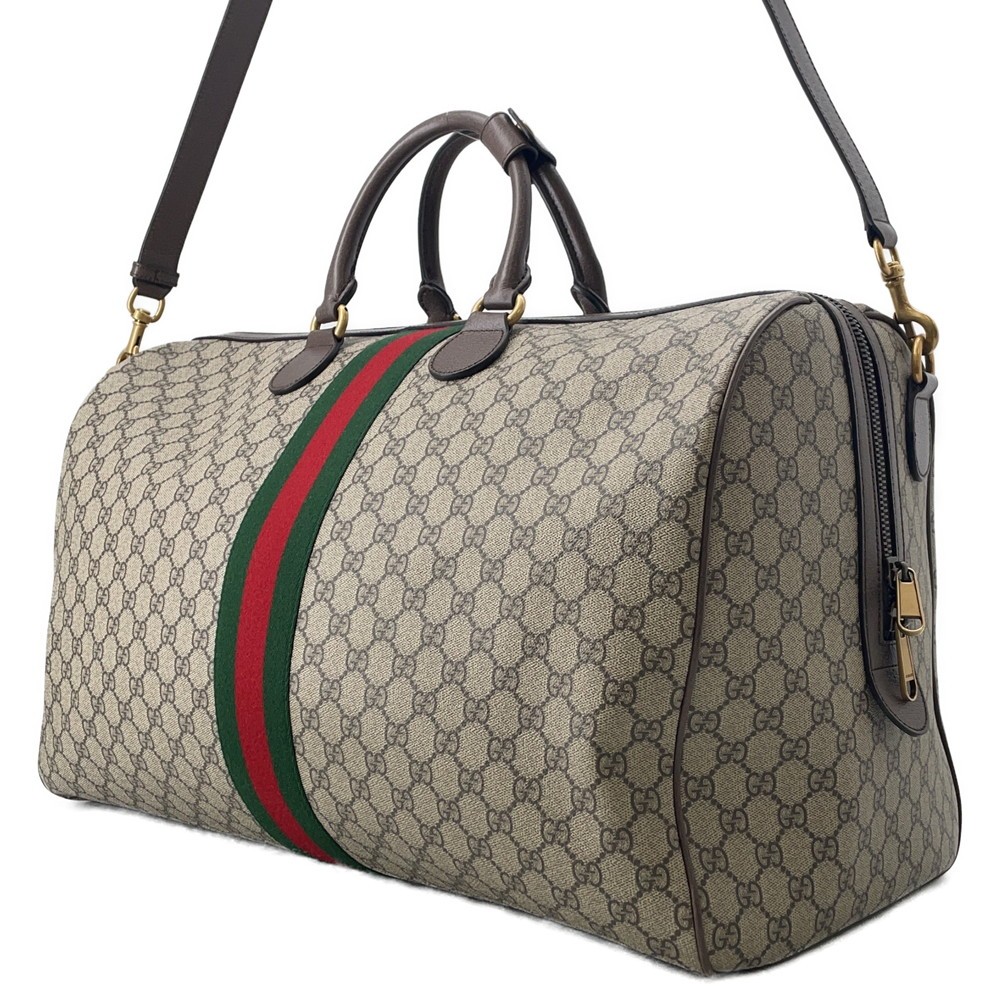 GUCCI GG Supreme Savoy Large Duffle Bag Size Large GG Supreme/Leather Beige/... thumbnail 2
