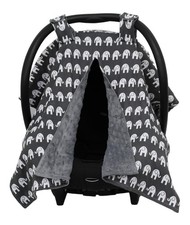Dear Baby Gear Car Seat Canopy Infant Car Seat Cover Elephants Gray 40x30