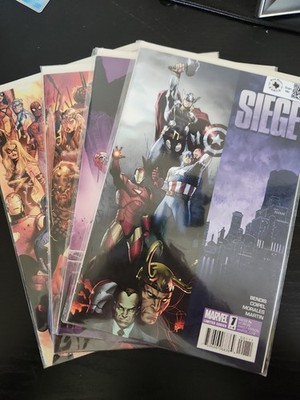 Siege 1 2 3 4 Complete Marvel Comics 2010 Bendis Book Run Set Series 1-4
