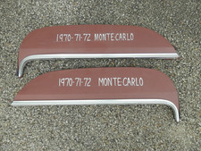 1970 1971 1972 Chevrolet Monte Carlo Fender Skirts Oem 1970 1971 1972 Chevrolet Monte Carlo Fender Skirts Oem