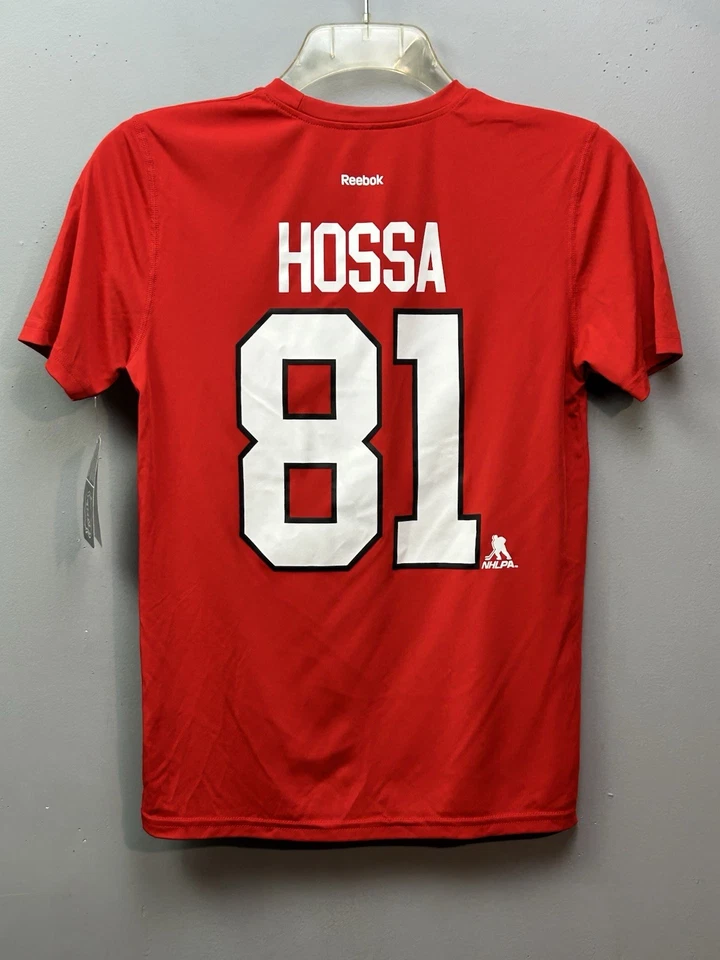Reebok NHL Chicago Blackhawks Marian Hossa Hockey Shirt Youth Large 14/16 NEW - Image 2 of 4
