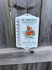 HOG COMMISSION NATIONAL STOCKYARD BEEF CATTLE COW PIG PORK MEAT THERMOMETER SIGN