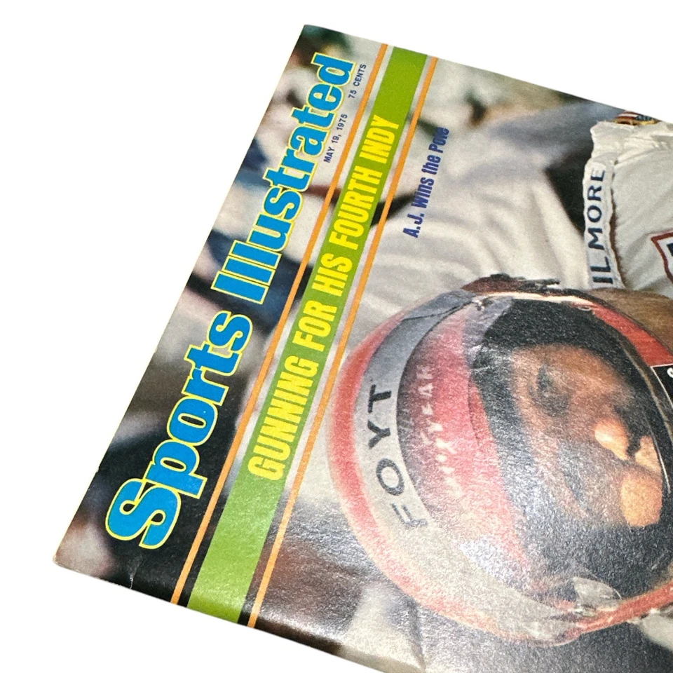A.J. Autógrafo firmado por Foyt 1975 Indy 500 Sports Illustrated ¡Revista completa! RARO! Foto 4 de 4