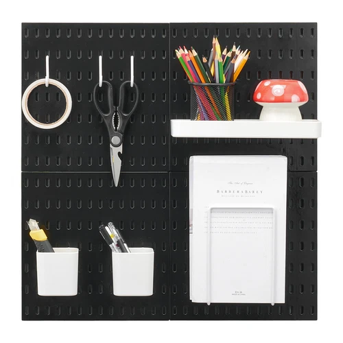VEVOR 4x pared de herramientas pared perforada pared de orificio de herramienta pizarra enchufable 28x28 cm con accesorios - Imagen 9 de 12
